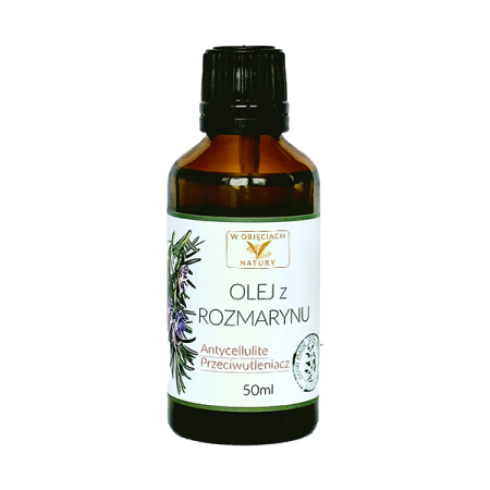 Olej z Rozmarynu - 50ml Wzmacnia Włosy, Przeciwzapalny, Cellulit